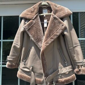 Avec Les Filles Faux fur collar Jacket